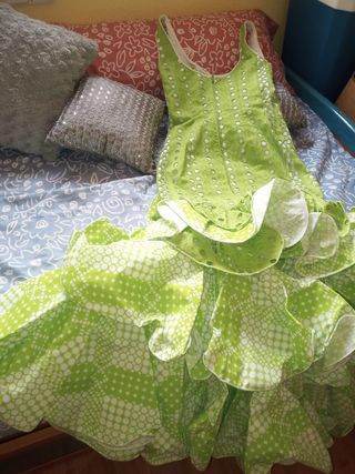 Traje de flamenca bordado. Modelo Angelines