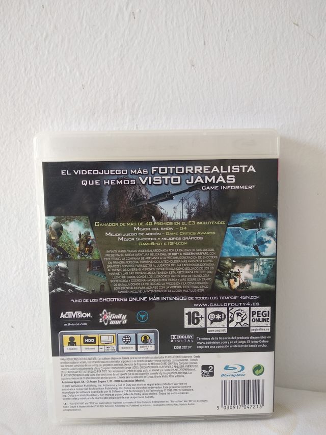 call of duty 4 modern warfare PS3 pal es