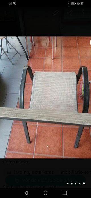 4 sillas de jardín perfecto estado(cada unidad)