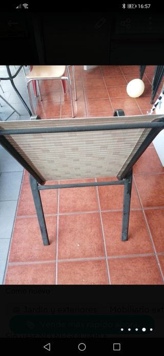 4 sillas de jardín perfecto estado(cada unidad)