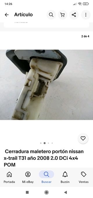 I120009 cerradura izq trasero Nissan x-trail T31
