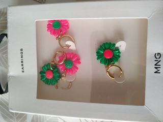 Pendientes cerámica flores Mango