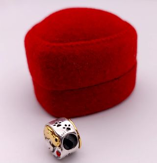 Charm Gatto e Cane Abbracciati in Argento S925