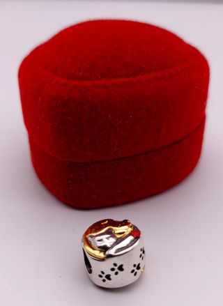 Charm Gatto e Cane Abbracciati in Argento S925