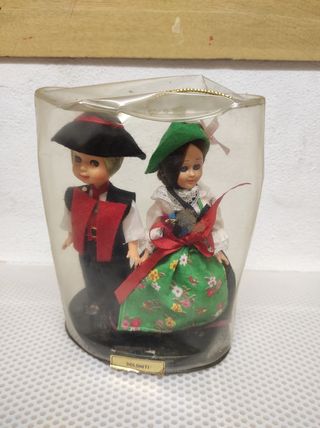 Coppia bamboline vintage "Dolomiti"