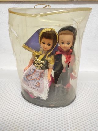 Coppia bamboline vintage "Calabria"