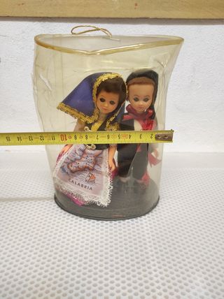 Coppia bamboline vintage "Calabria"