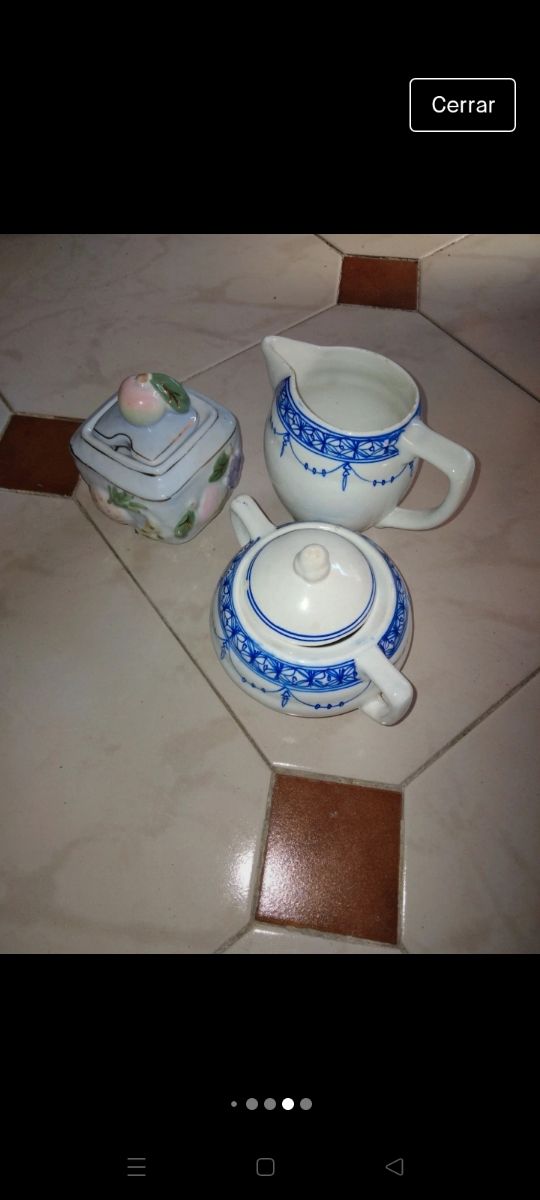 Juego de azucareras y salsera