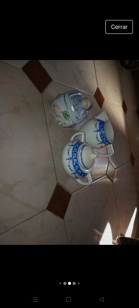 Juego de azucareras y salsera