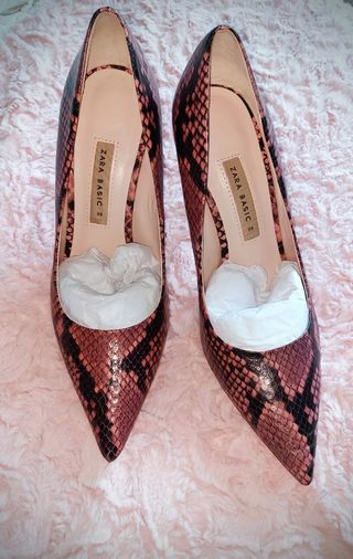 Tacones leopardo rosa