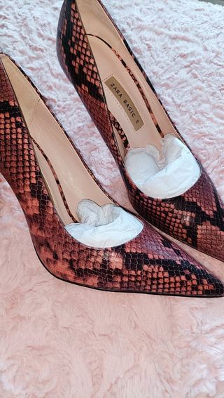 Tacones leopardo rosa