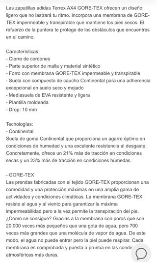 Zapatillas adidas ax4 terrex goretex