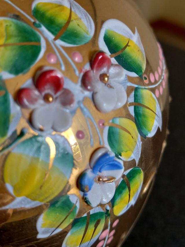 Raffinatissima bottiglia liquore decorata a mano