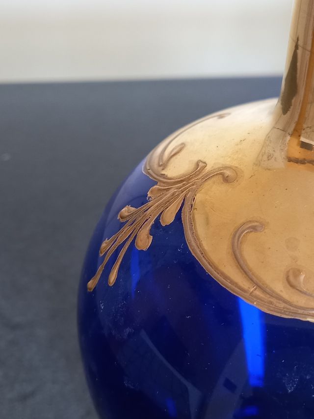 Raffinatissima bottiglia liquore decorata a mano