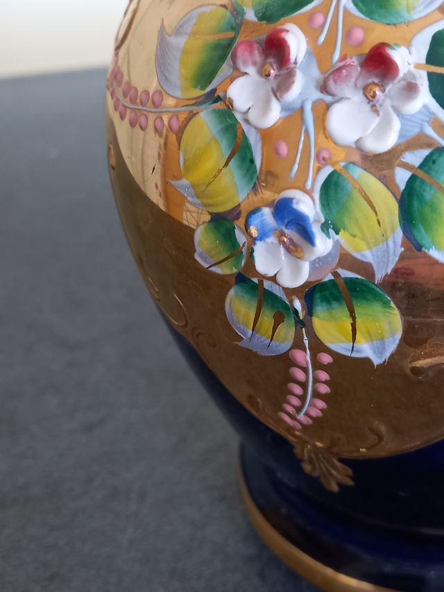 Raffinatissima bottiglia liquore decorata a mano