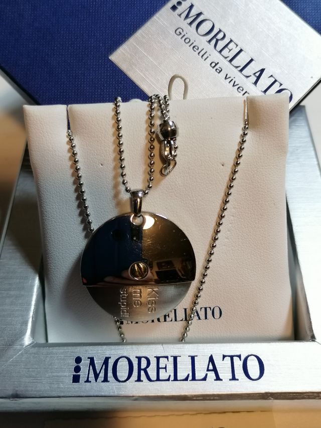 Collana Morellato in acciaio, "Kiss me stupid"