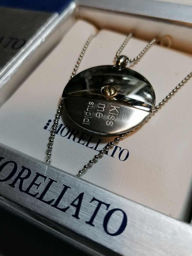 Collana Morellato in acciaio, "Kiss me stupid"