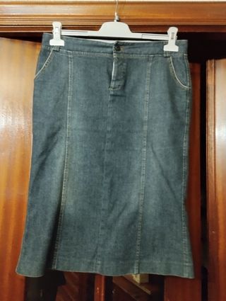 Zara Conjunto Vaquero t-L ( cazadora y falda )