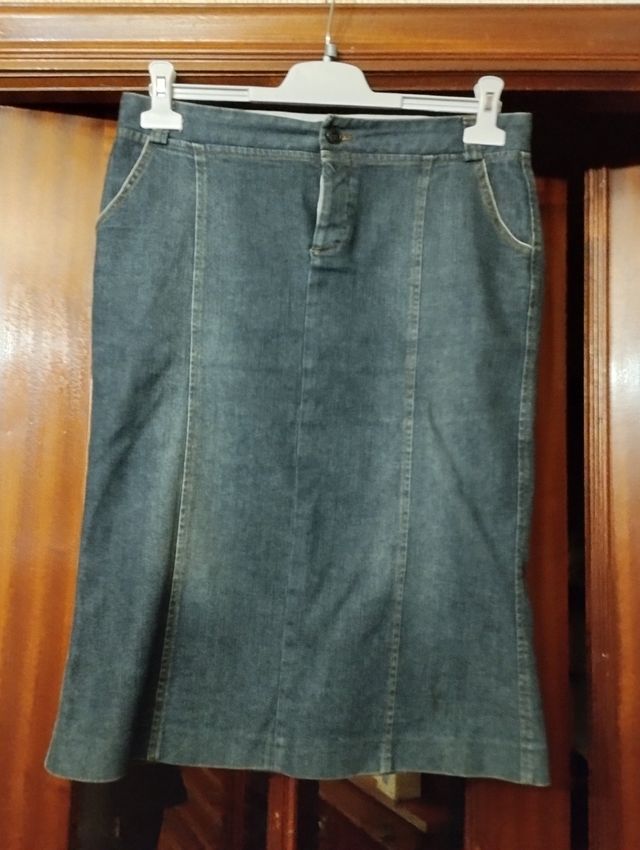 Zara Conjunto Vaquero t-L ( cazadora y falda )