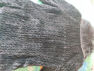 Chaqueta negra de pelo con brillo