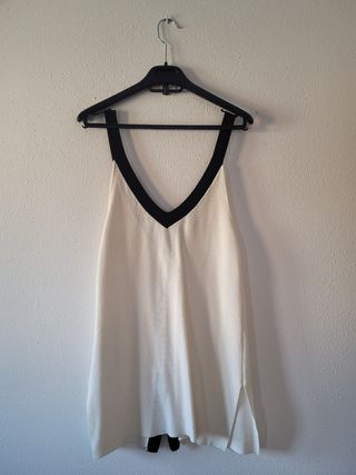 chaleco punto largo zara