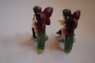 fate coccinella con fiore, in resina ,2 pezzi