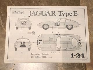 MAQUETA JAGUAR E TYPE 24H LEMANS 1962 HELLER NUEVA