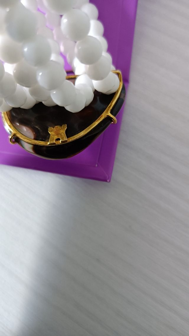 Bracciale Rajola con  perle bianche e madreperla