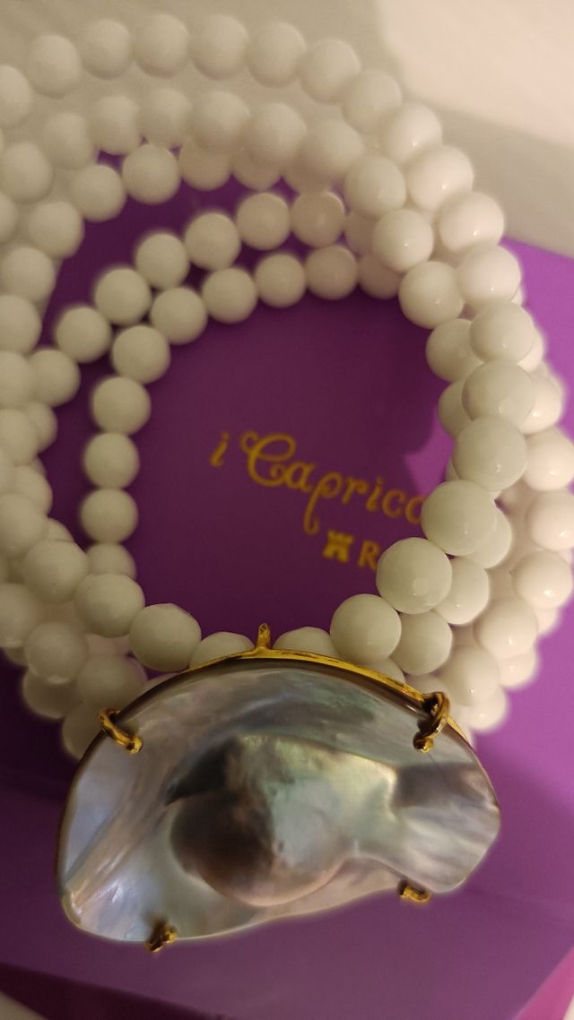 Bracciale Rajola con  perle bianche e madreperla