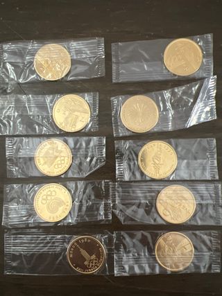 Monedas olimpiadas coleccionismo