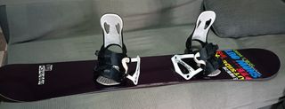 tabla snowboard, botas, fijaciones, y funda