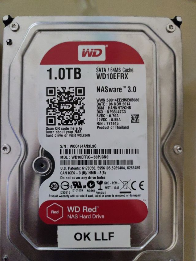 Disco duro WD10EFRX 1TB