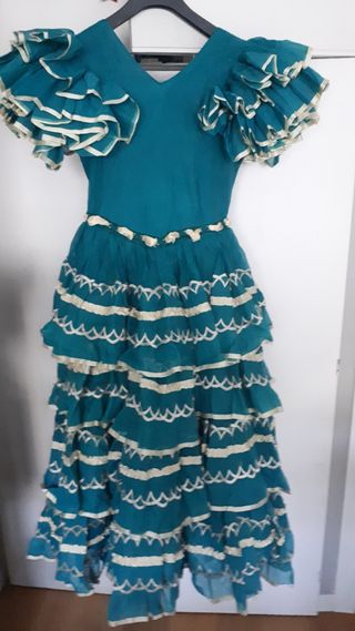 vestido de sevillanas flamenca faralaes colombiana