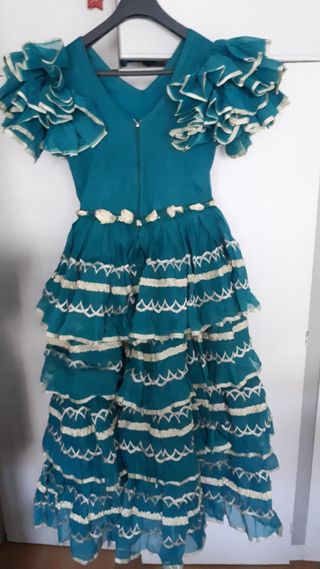 vestido de sevillanas flamenca faralaes colombiana