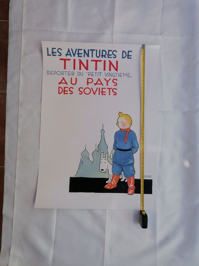 CÓMIC. TINTIN. Soviets. ORIGINAL. PÓSTER