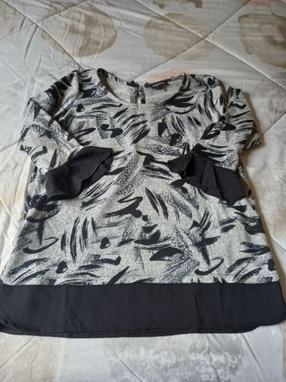 camiseta manga codo con lazos en la espalda