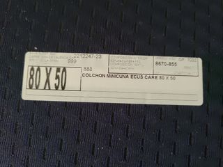 colchón minicuna ecus care 50×80
