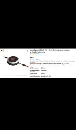 Control remoto llamadas Jabra