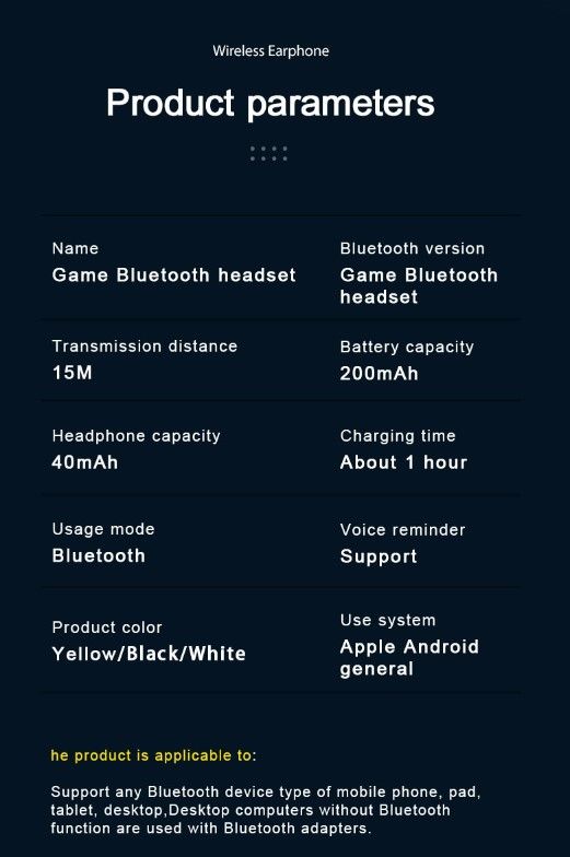 S08 Auricular Bluetooth