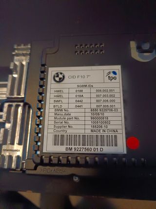 pantalla BMW 525 f10