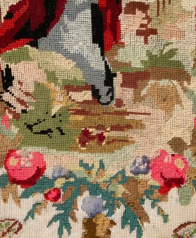 Abecedario completo Bordado Punto cruz Siglo XIX