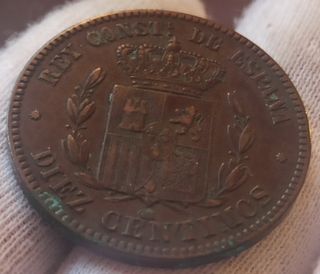 10 CÉNTIMOS 1878 ALFONSO XII 