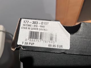 Zapatillas sin estrenar