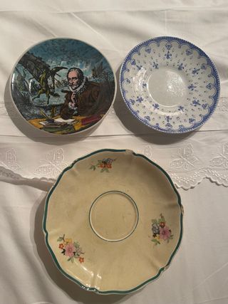 Tres platos cartuja pickman