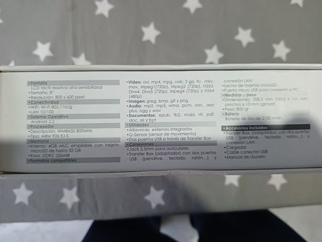 Tablet Android Wolder Mitab Fun de 8"