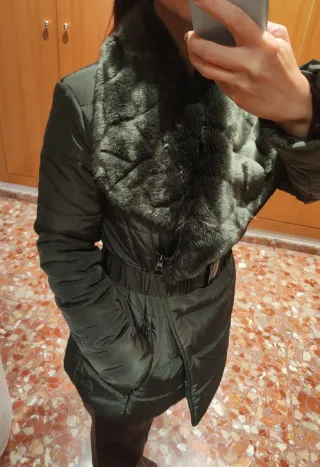 Chaquetón abrigo cuello pelo