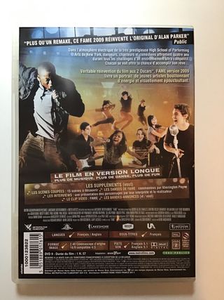 DVD Fame 2009 en francés e inglés