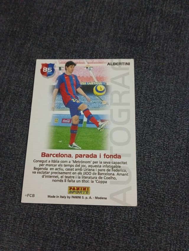 cromo Megacracks autógrafo Albertini
