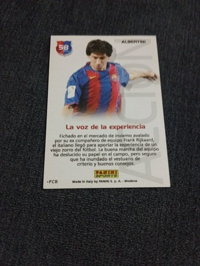 cromo Megacracks autógrafo Albertini