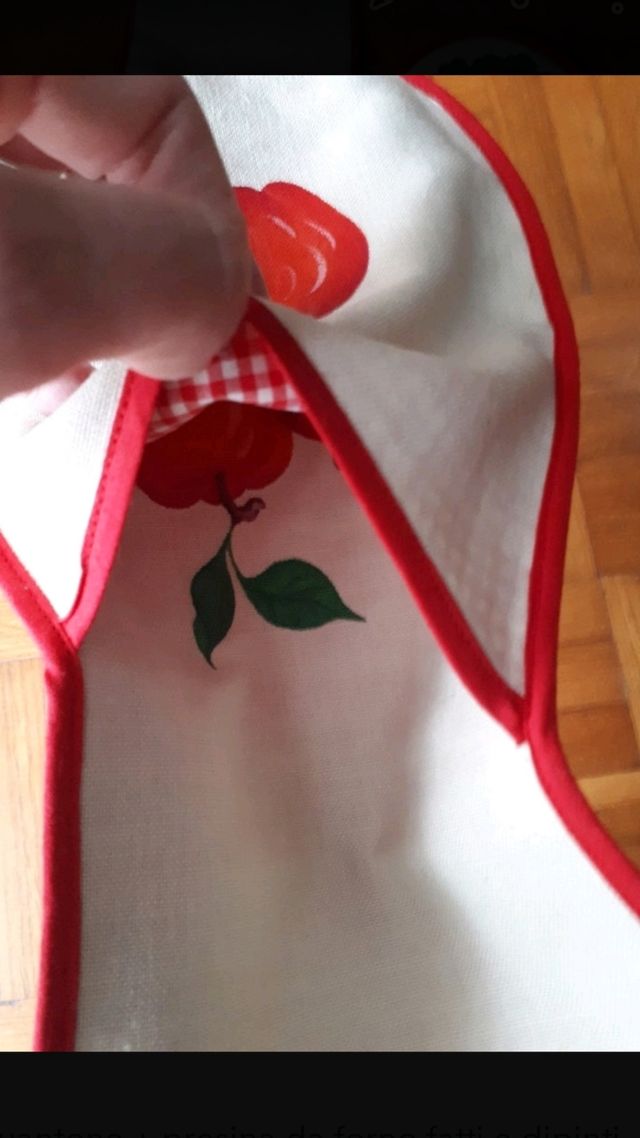 guantone+presina da forno dipinto a mano.  Nuovo